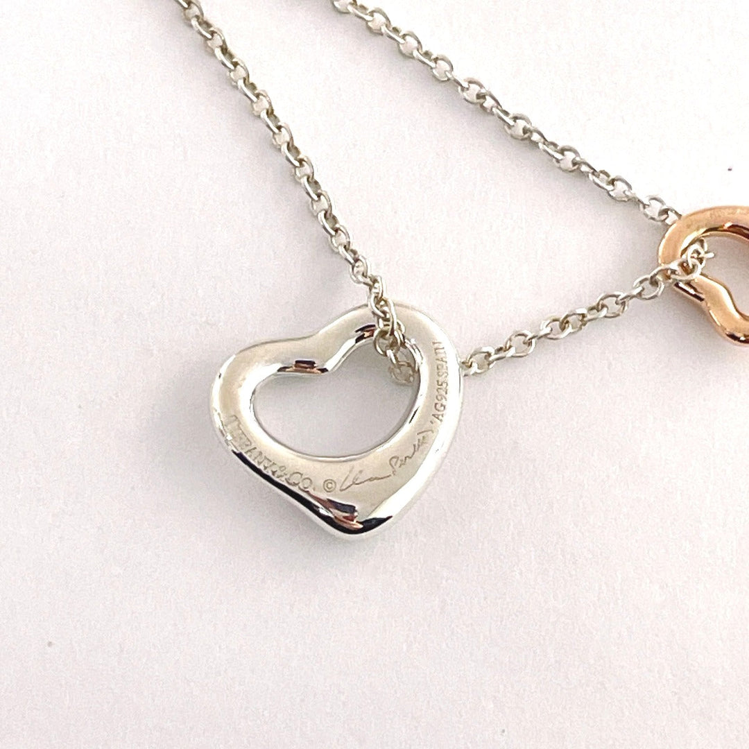 TIFFANY&Co. Necklace Silver925, 18K rose gold Silver El Saperetti Open heart