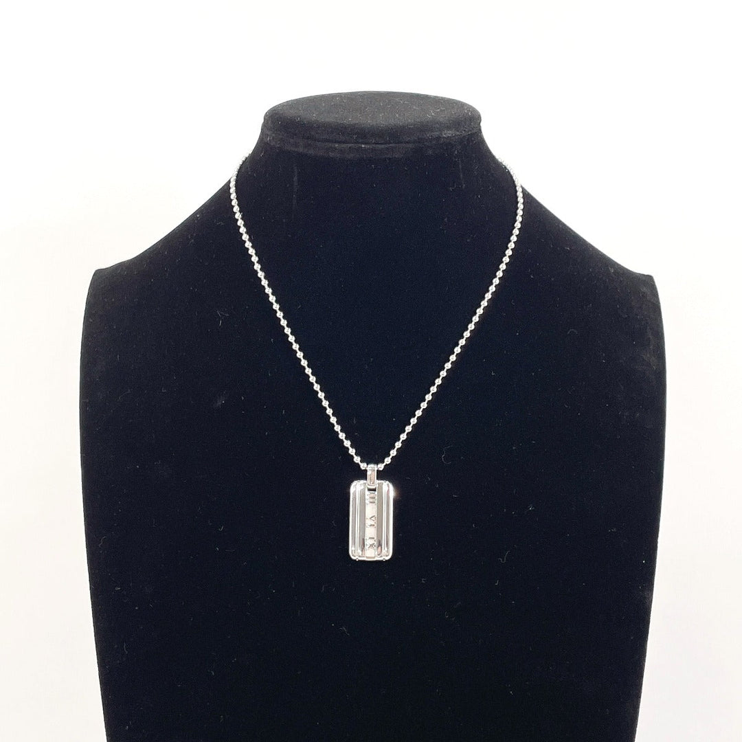 TIFFANY&Co. Necklace Silver925 Silver Ball chain Atlas plate