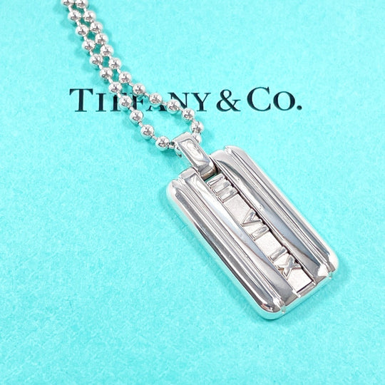TIFFANY&Co. Necklace Silver925 Silver Ball chain Atlas plate