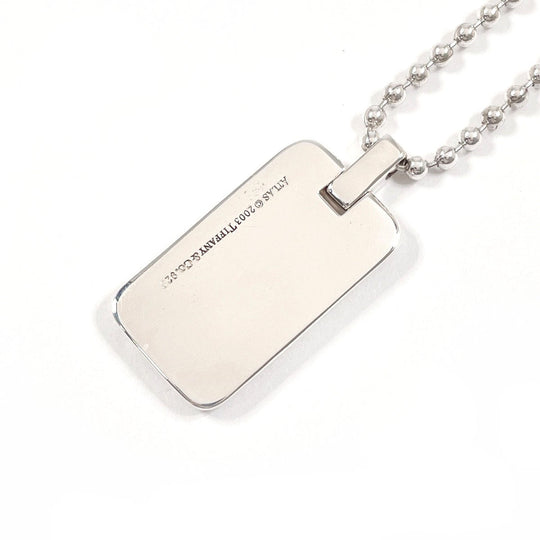 TIFFANY&Co. Necklace Silver925 Silver Ball chain Atlas plate