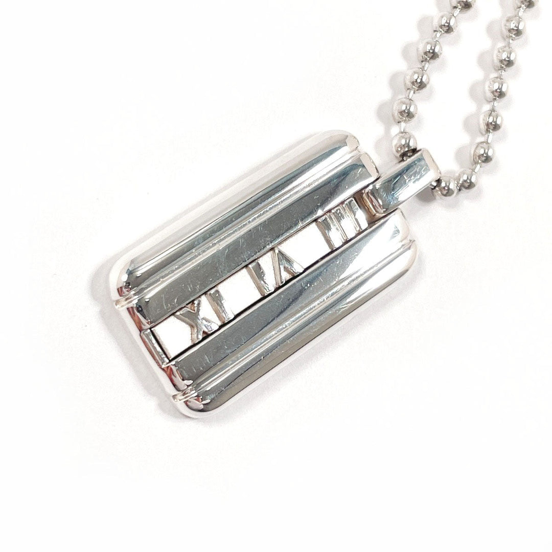 TIFFANY&Co. Necklace Silver925 Silver Ball chain Atlas plate