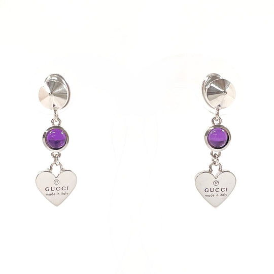 GUCCI Pierce Silver925, Amethyst Silver heart