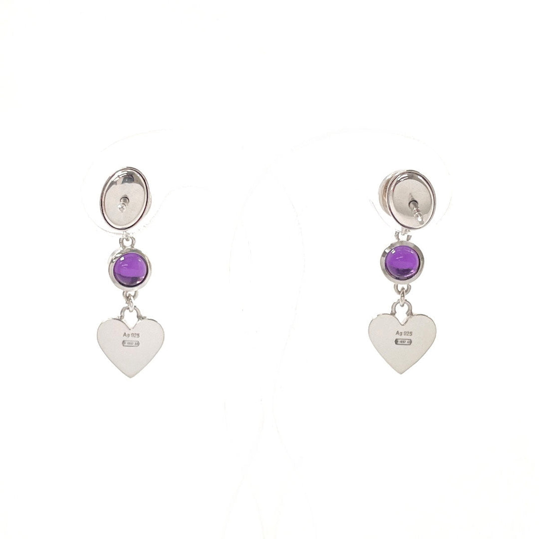 GUCCI Pierce Silver925, Amethyst Silver heart