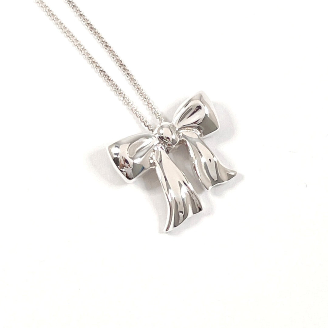 TIFFANY&Co. Necklace Silver925 Silver ribbon Women Used Authentic
