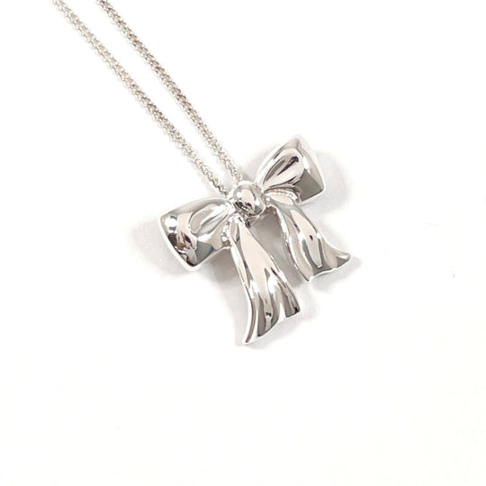 TIFFANY&Co. Necklace Silver925 Silver ribbon Women Used Authentic