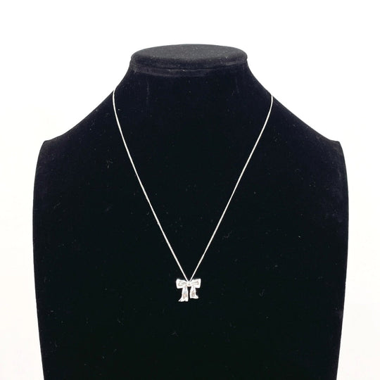 TIFFANY&Co. Necklace Silver925 Silver ribbon Women Used Authentic