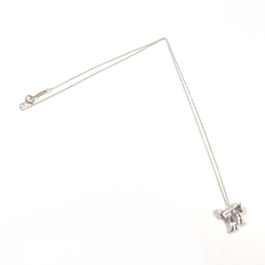 TIFFANY&Co. Necklace Silver925 Silver ribbon Women Used Authentic