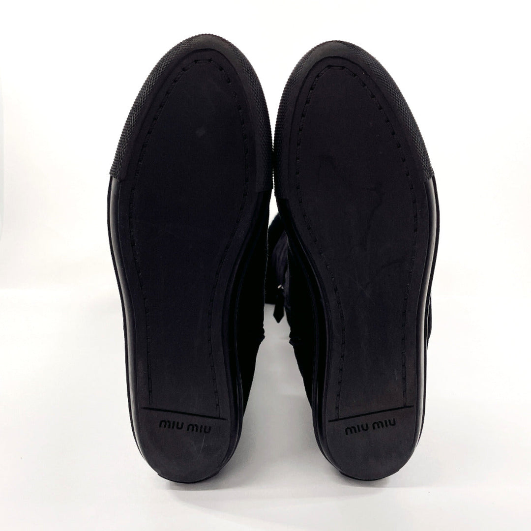 MIUMIU boots Suede black Mouton boots 37 1/2