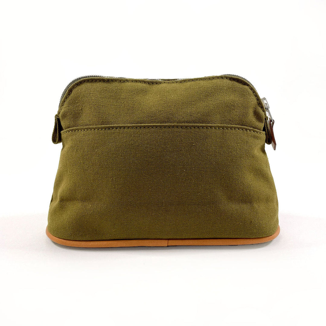 HERMES Pouch Cotton , 100% cotton khaki Bollid pouch mini