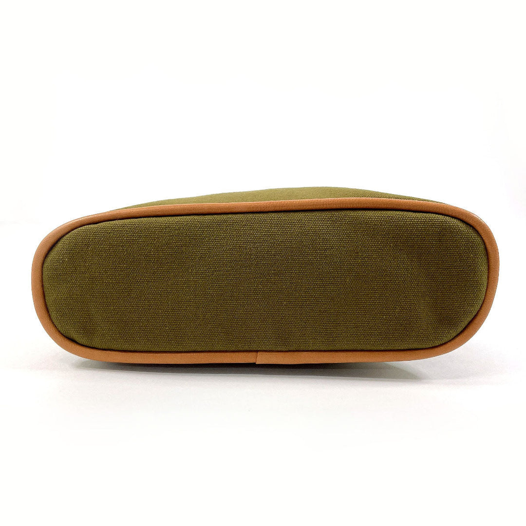 HERMES Pouch Cotton , 100% cotton khaki Bollid pouch mini