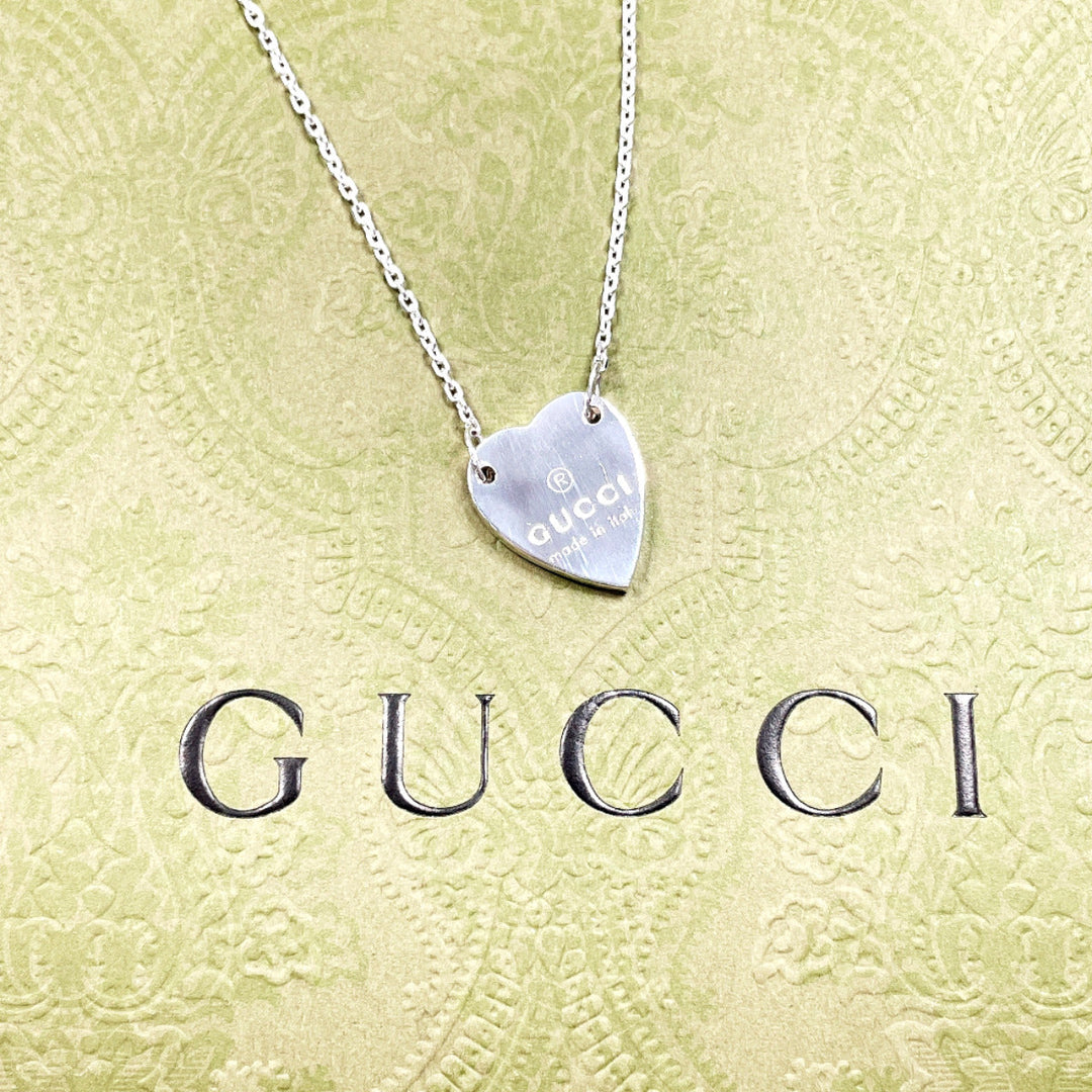 GUCCI Necklace 223512 J8400 8106 Silver925 Silver Trademark Heart