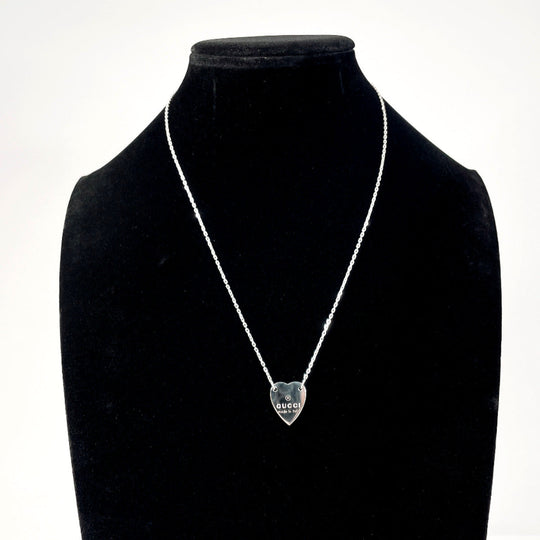 GUCCI Necklace 223512 J8400 8106 Silver925 Silver Trademark Heart