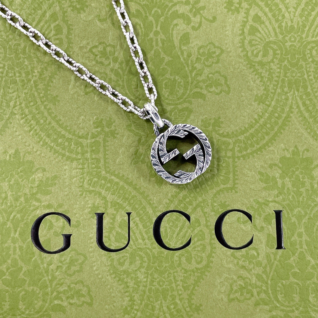 GUCCI Necklace 455307 J8400 0811 Silver925 Silver Interlocking G