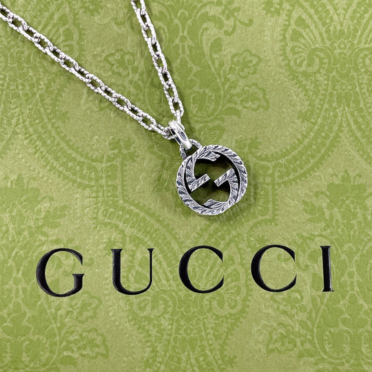 GUCCI Necklace 455307 J8400 0811 Silver925 Silver Interlocking G