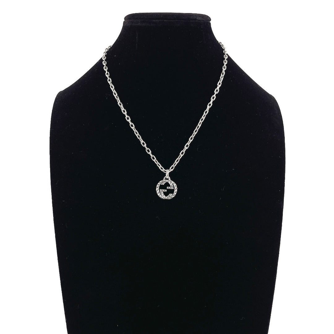 GUCCI Necklace 455307 J8400 0811 Silver925 Silver Interlocking G