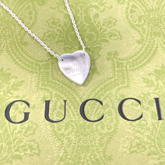 GUCCI Necklace 223512 J8400 8106 Silver925 Silver Trademark Heart
