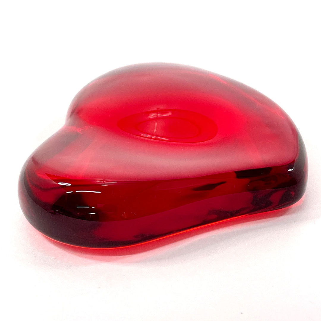 TIFFANY&Co. object Glass Red El Saperetti Heart paper weight
