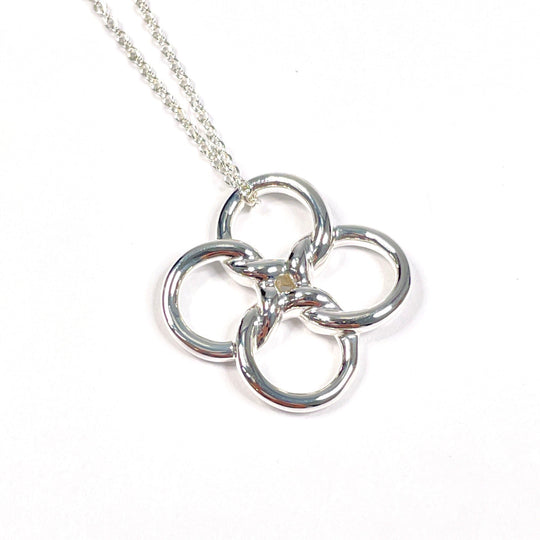 TIFFANY&Co. Necklace Silver925 Silver El Saperetti Quadro Folio Clover