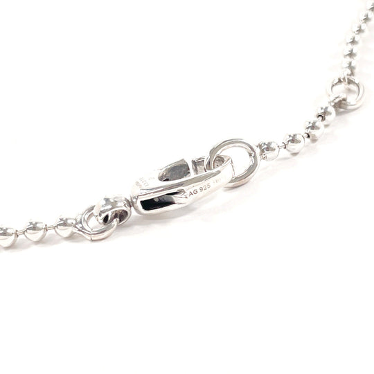 GUCCI Necklace Silver925 Silver Ball chain Interlocking G heart Women Used Authentic