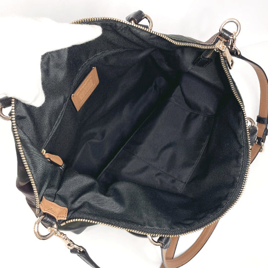 COACH Tote Bag F11847 Nylon black camouflage unisex Used Authentic