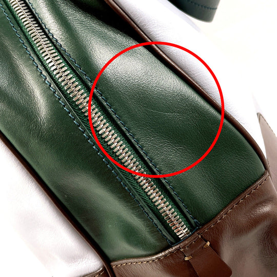 MARNI Boston Duffel bag leather blue Color block