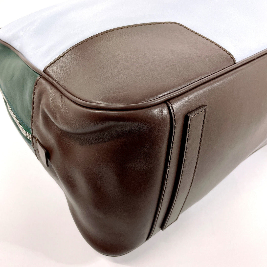 MARNI Boston Duffel bag leather blue Color block