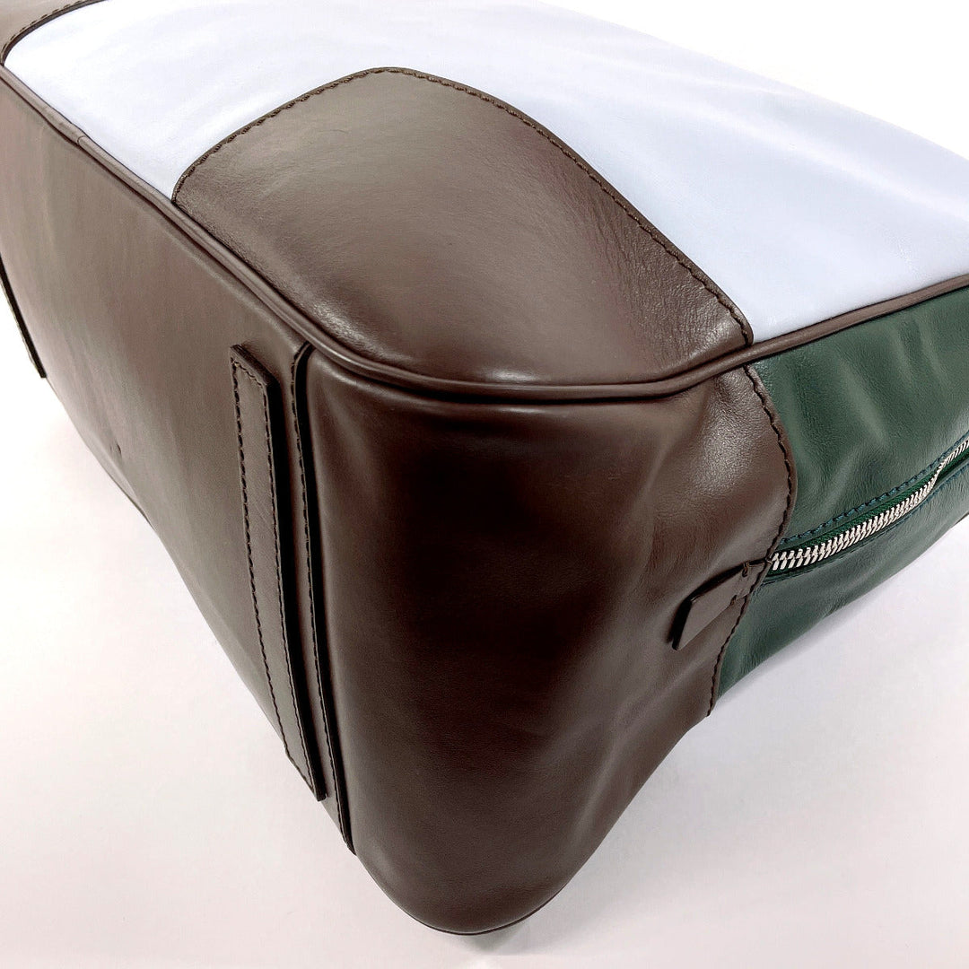 MARNI Boston Duffel bag leather blue Color block