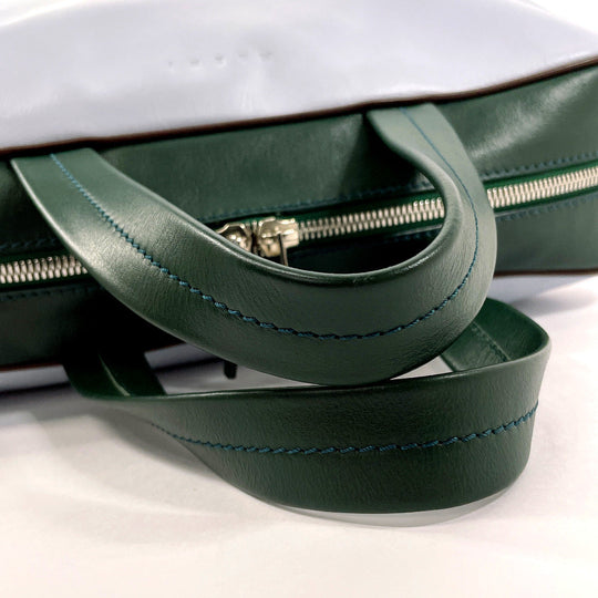 MARNI Boston Duffel bag leather blue Color block