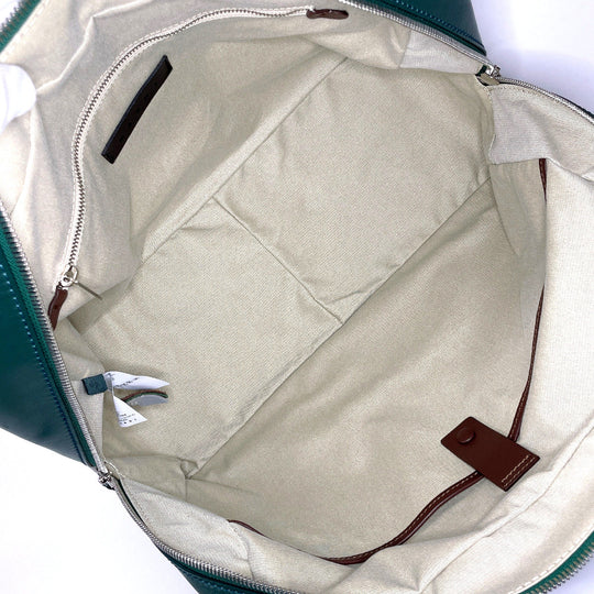 MARNI Boston Duffel bag leather blue Color block