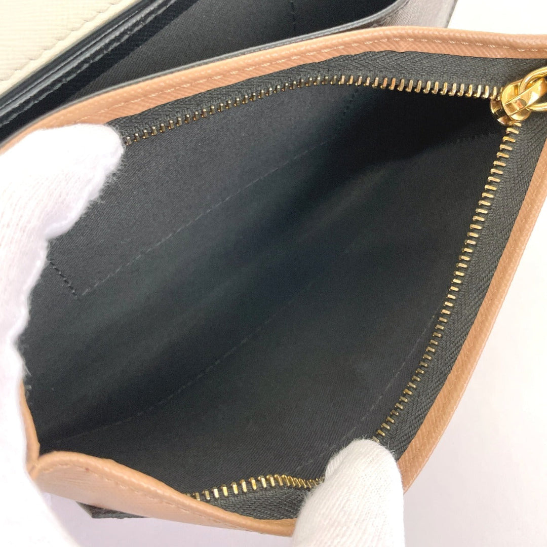 MARNI Shoulder Bag leather Brown Shoulder wallet Women Used Authentic