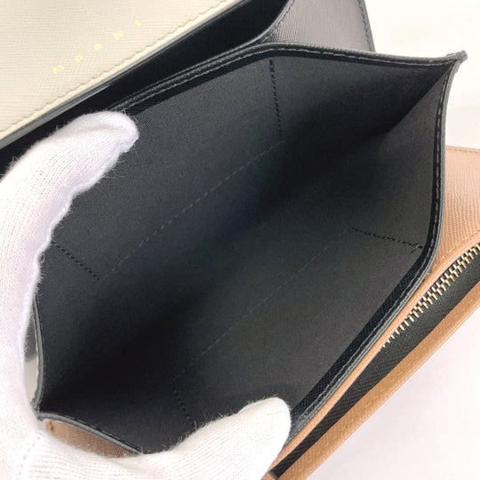 MARNI Shoulder Bag leather Brown Shoulder wallet Women Used Authentic