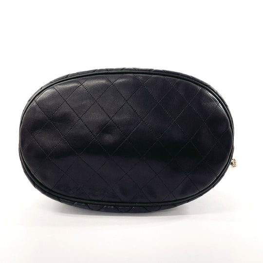 CHANEL Shoulder Bag lambskin black COCO Mark Drawstring Chain Shoulder