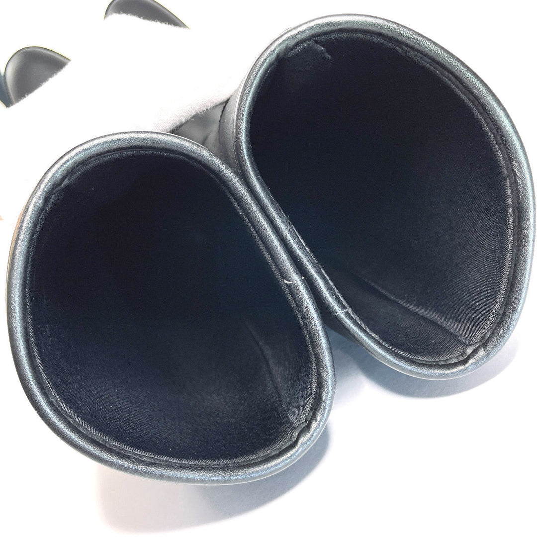 GUCCI Rain shoes rubber black GG rain boots Women 36 Used Authentic