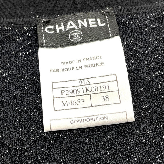 CHANEL setup P29091K00191 Wool, Rayon, Cashmere / Polyester black 06A Glitter knit flare skirt Women 38/34 Used Authentic