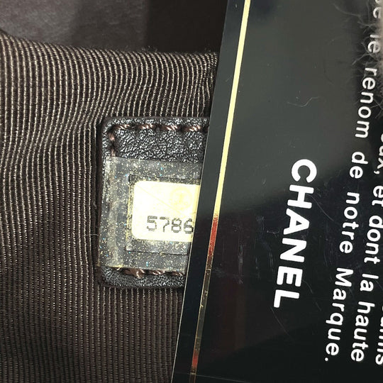 CHANEL Shoulder Bag lambskin Brown logo Sacosh unisex(Unisex) Used Authentic