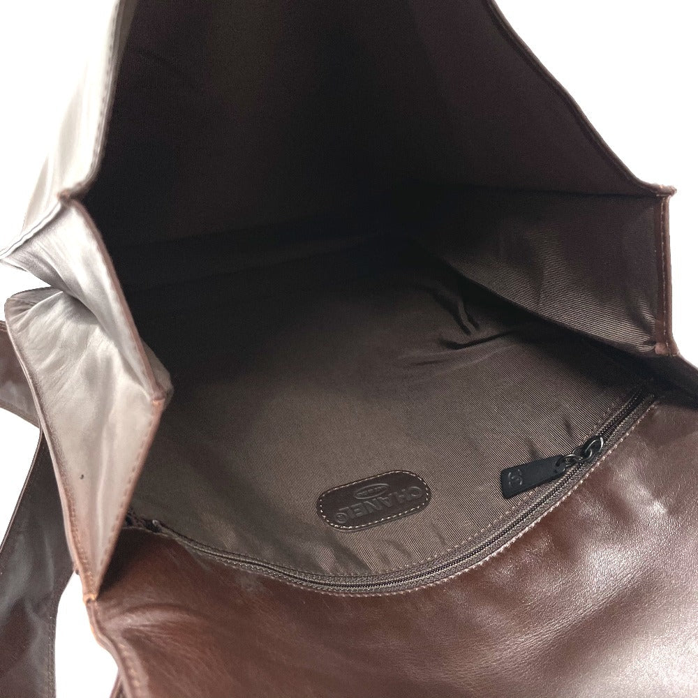 CHANEL Shoulder Bag lambskin Brown logo Sacosh unisex(Unisex) Used Authentic