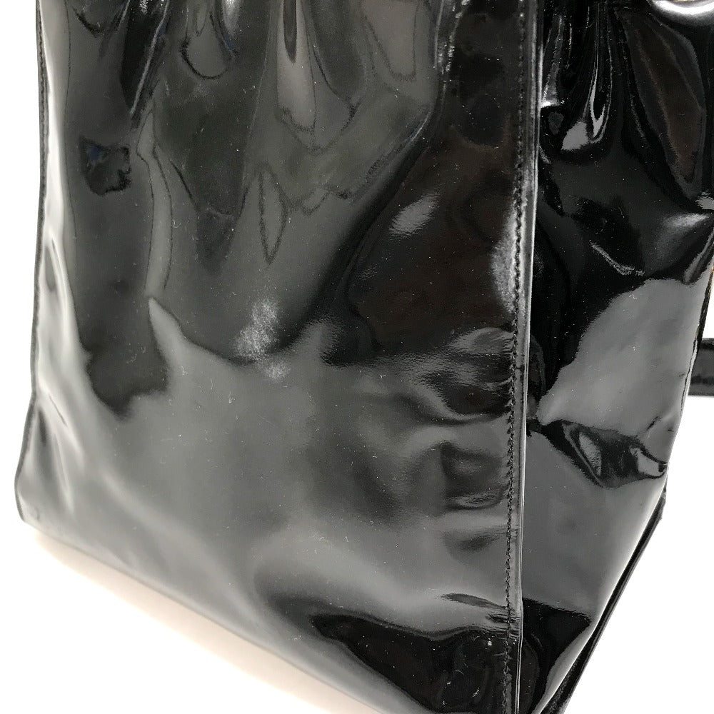 CHANEL Shoulder Bag Patent leather black CCCOCO Mark purse Women Used Authentic