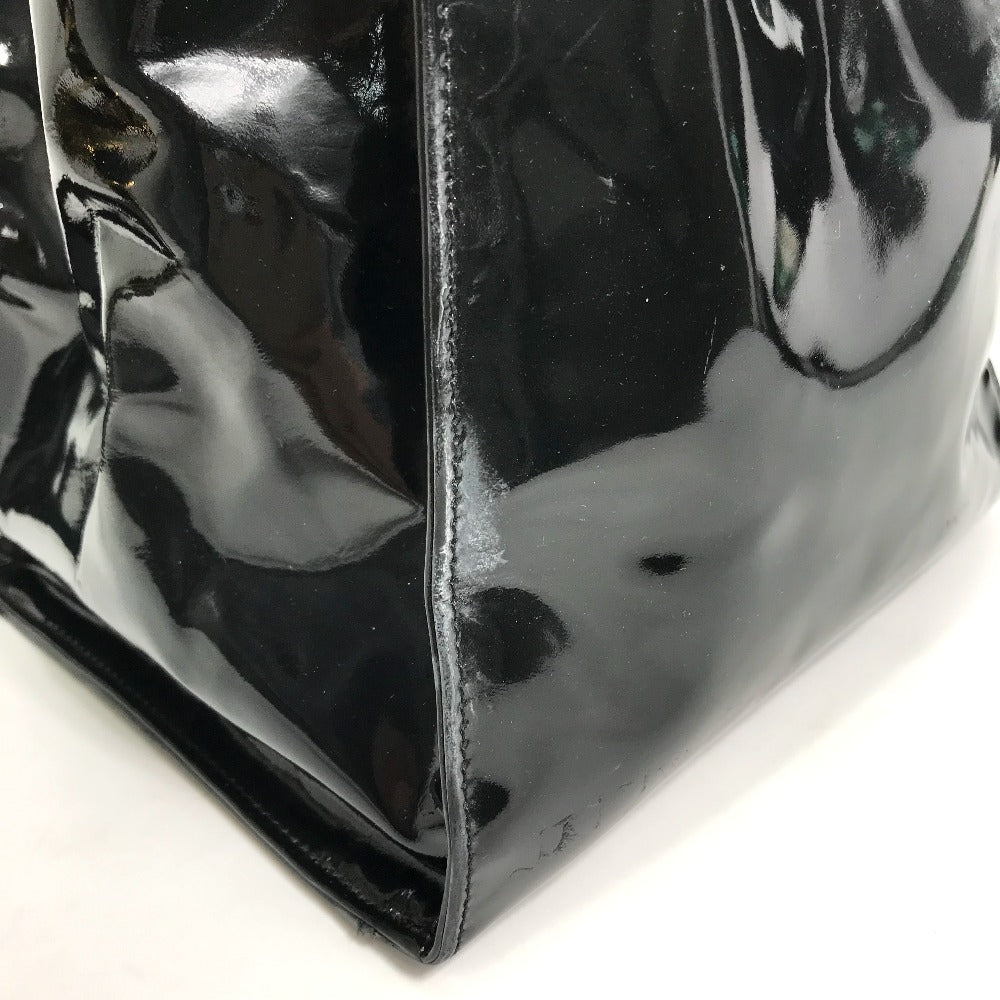 CHANEL Shoulder Bag Patent leather black CCCOCO Mark purse Women Used Authentic