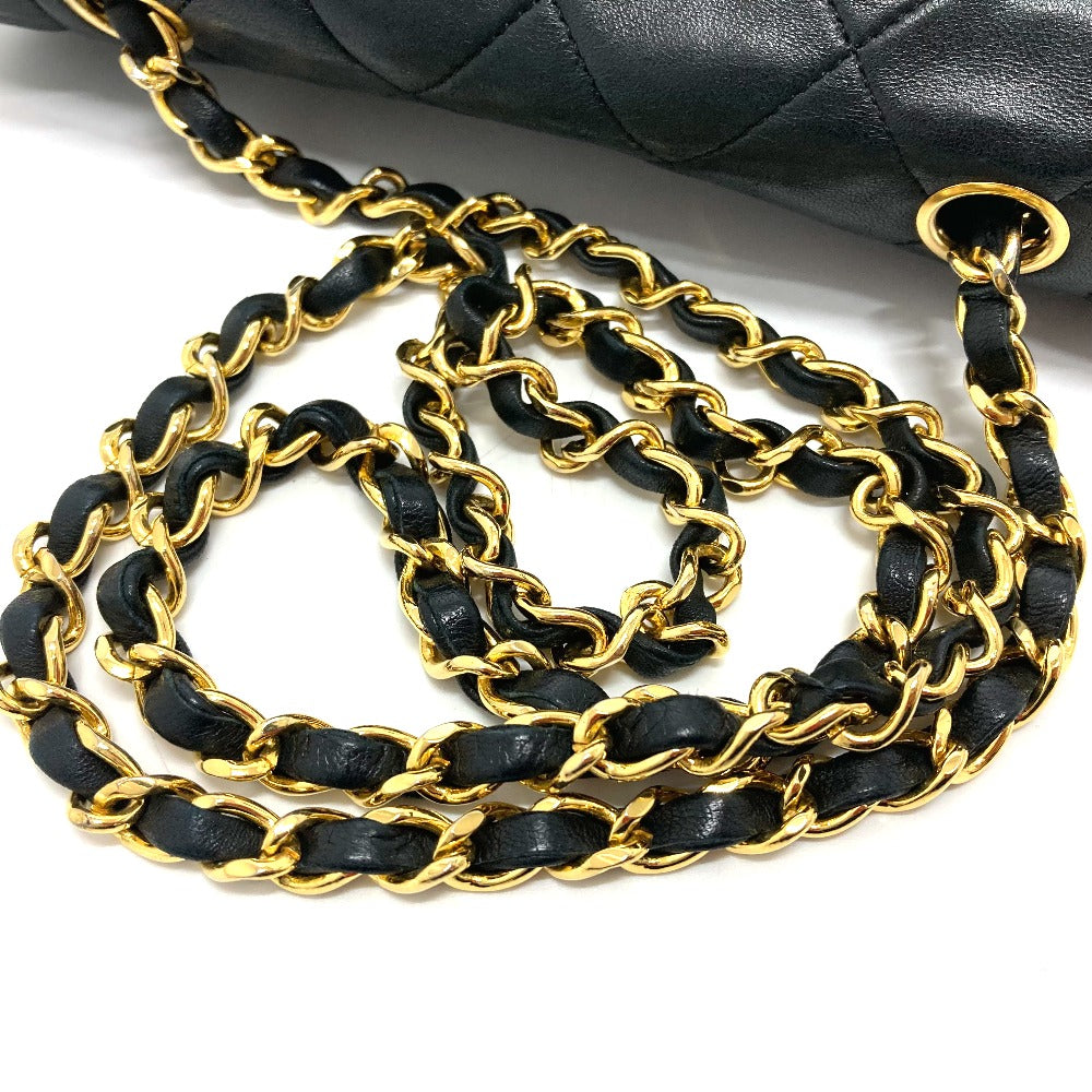 CHANEL Shoulder Bag lambskin black CCCOCO Mark Diana 22 Women Used Authentic