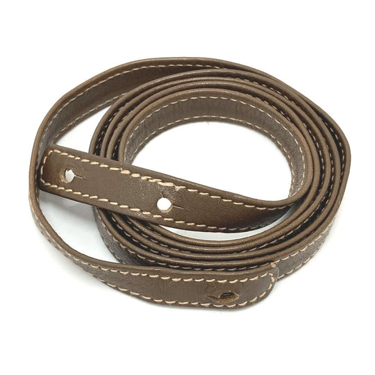 CELINE Shoulder Bag leather Brown logoMetal vintage Women Used Authentic