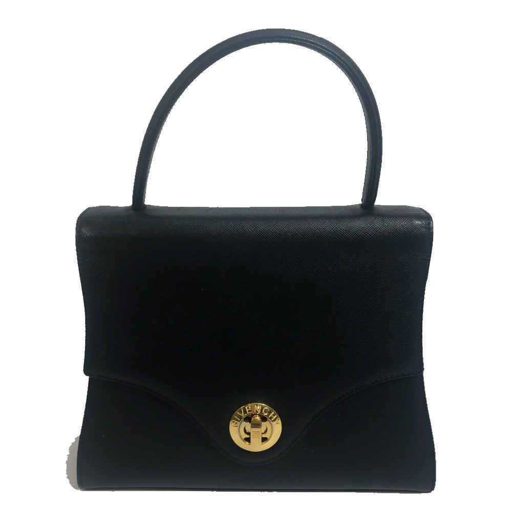 GIVENCHY Handbag leather black Shoulder Bag vintage unisex(Unisex) Used Authentic