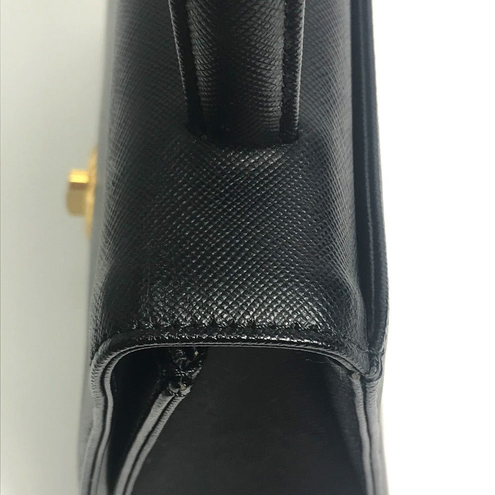 GIVENCHY Handbag leather black Shoulder Bag vintage unisex(Unisex) Used Authentic