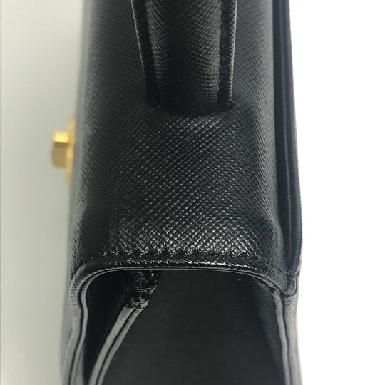 GIVENCHY Handbag leather black Shoulder Bag vintage unisex(Unisex) Used Authentic