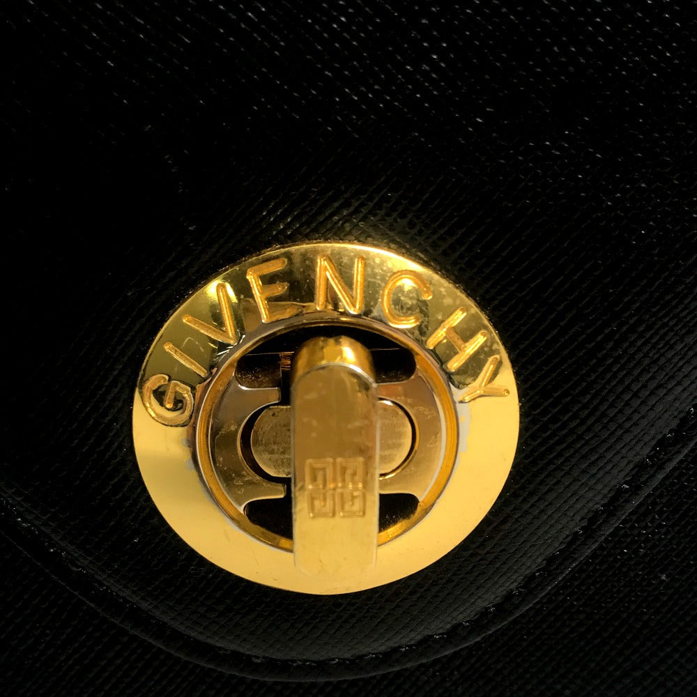 GIVENCHY Handbag leather black Shoulder Bag vintage unisex(Unisex) Used Authentic
