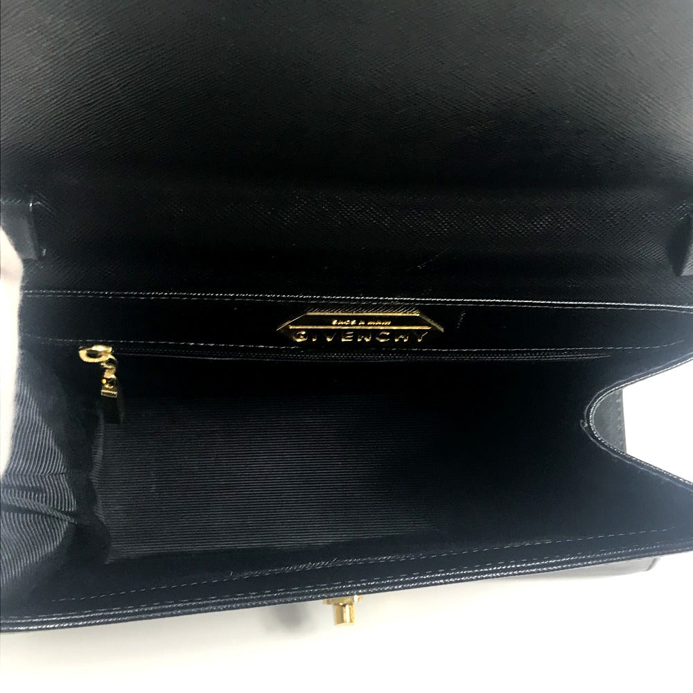GIVENCHY Handbag leather black Shoulder Bag vintage unisex(Unisex) Used Authentic