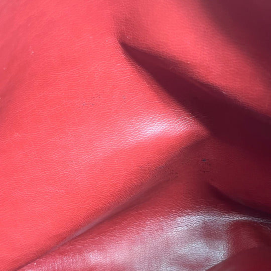 CHANEL Shoulder Bag lambskin Red CCCOCO Mark Turnlock outside flap Women Used Authentic