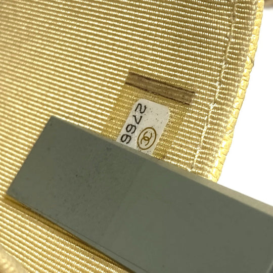 CHANEL Coin case AP0238 Caviar skin Metallic yellow CCCOCO Mark Matrasse Women Secondhand Authentic
