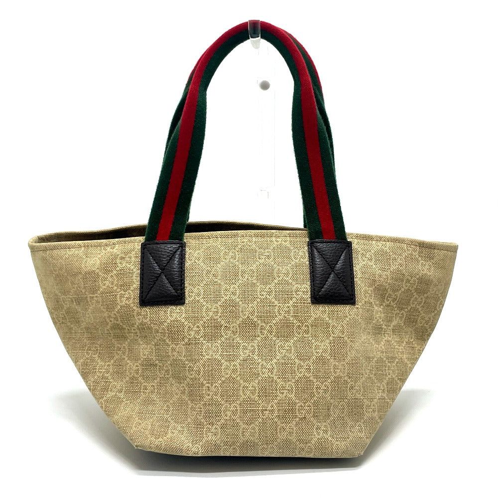 GUCCI Tote Bag 374433 GG canvas beige GG Sherry line Women Used Authentic