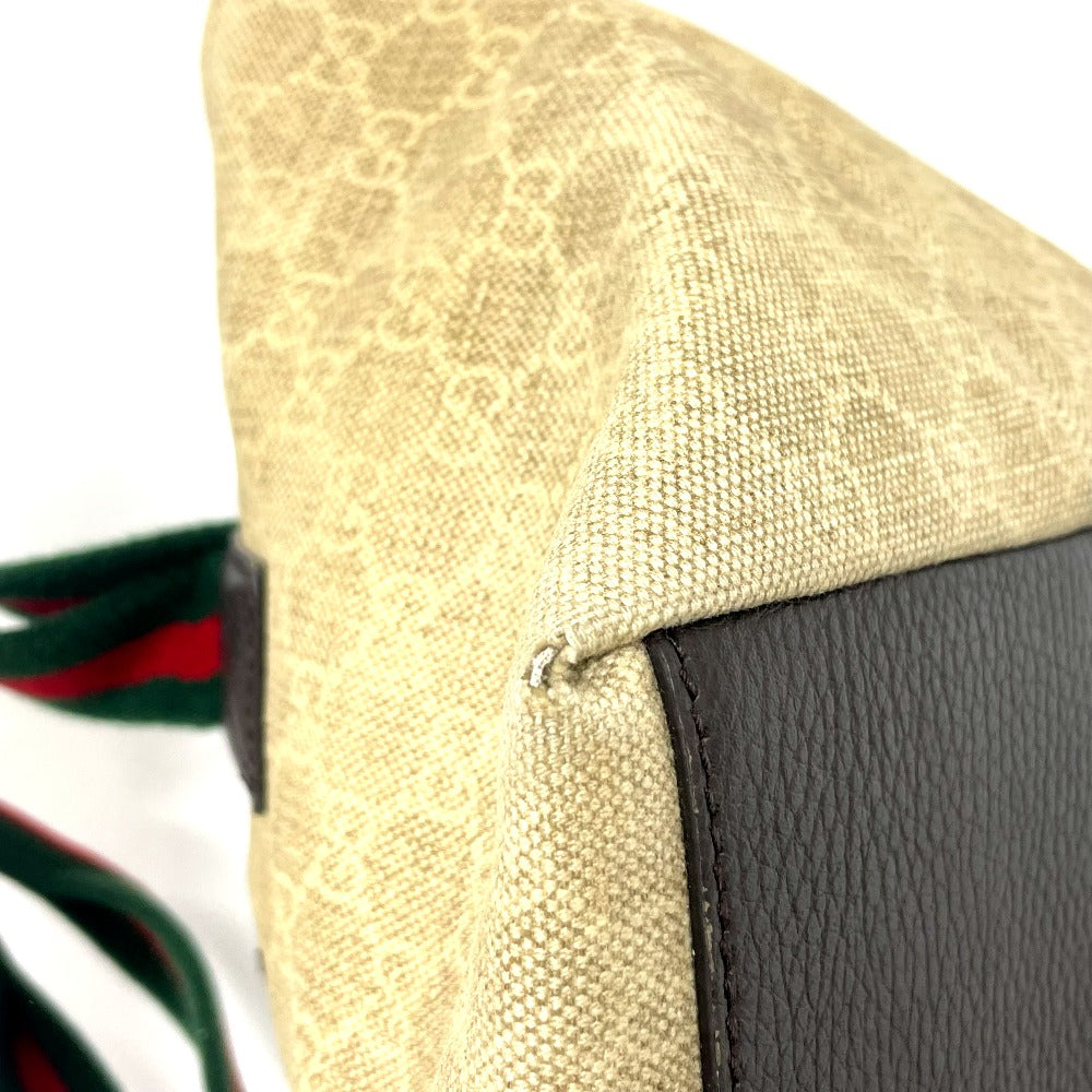 GUCCI Tote Bag 374433 GG canvas beige GG Sherry line Women Used Authentic