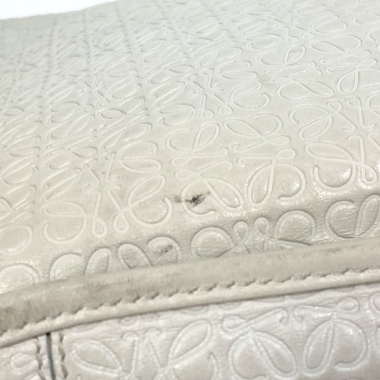 LOEWE Tote Bag leather white anagram Briefcase Business bag unisex(Unisex) Used Authentic